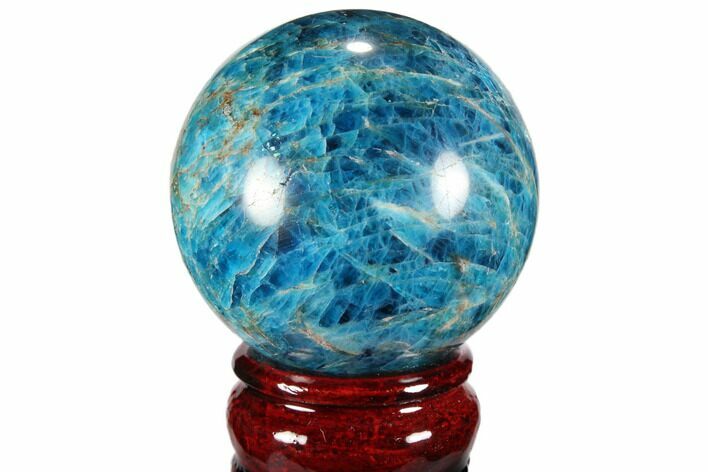Bright Blue Apatite Sphere - Madagascar #100315